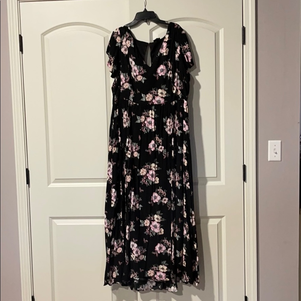Black wrap dress